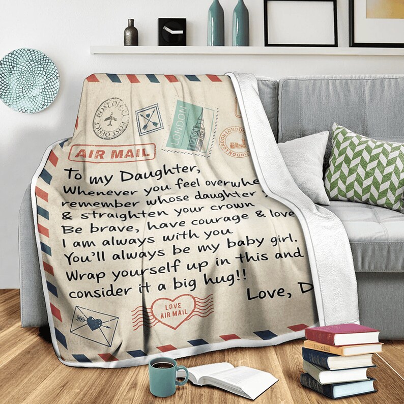 Letter To my daughter Custom Blanket Blanket Handmade Etsy
