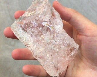 Natural Clear Quartz Crystal Rough Raw Stone Mineral Specimen Decor 236g