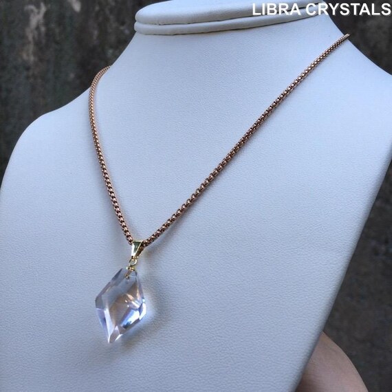 Lilac Quartz Hexagonal Generator Pendant Necklace… - image 10