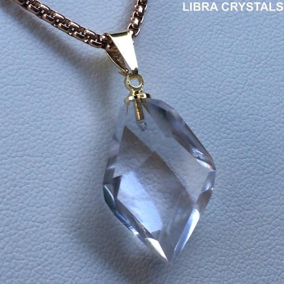 Lilac Quartz Hexagonal Generator Pendant Necklace… - image 6