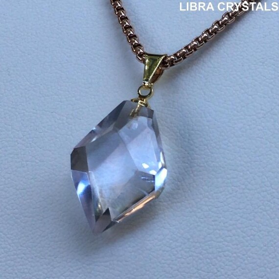 Lilac Quartz Hexagonal Generator Pendant Necklace… - image 5