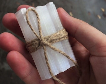 Selenite Sticks Bundle Crystal Reiki Smudge Stick Cleansing 64g