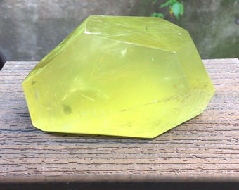 Natural Yellow Citrine Freeform Polished Smooth Crystal Mineral Decor Reiki 2lb