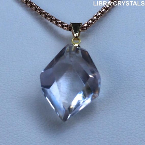 Lilac Quartz Hexagonal Generator Pendant Necklace… - image 7
