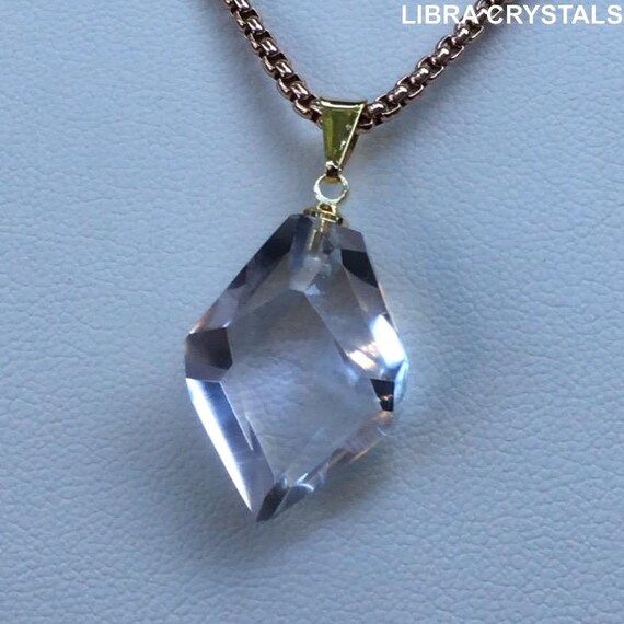 Lilac Quartz Hexagonal Generator Pendant Necklace… - image 4