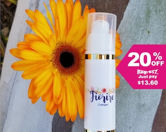 Fiorire - Collagen Face Cream - Natural Handmade Skincare / Anti Aging / Face moisturizer