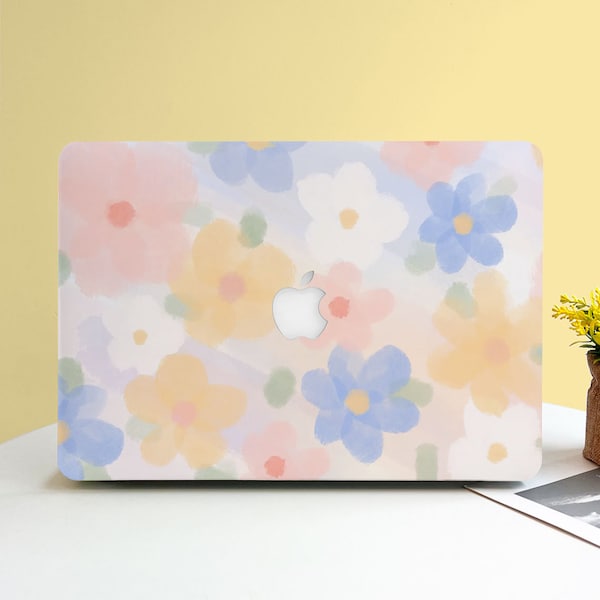 Colorful Flowers Printing MacBook Case MacBook Pro Hard Protective Case For MacBook Air 11/13 Pro 13/14/15/16 inch, MacBook Air 2020