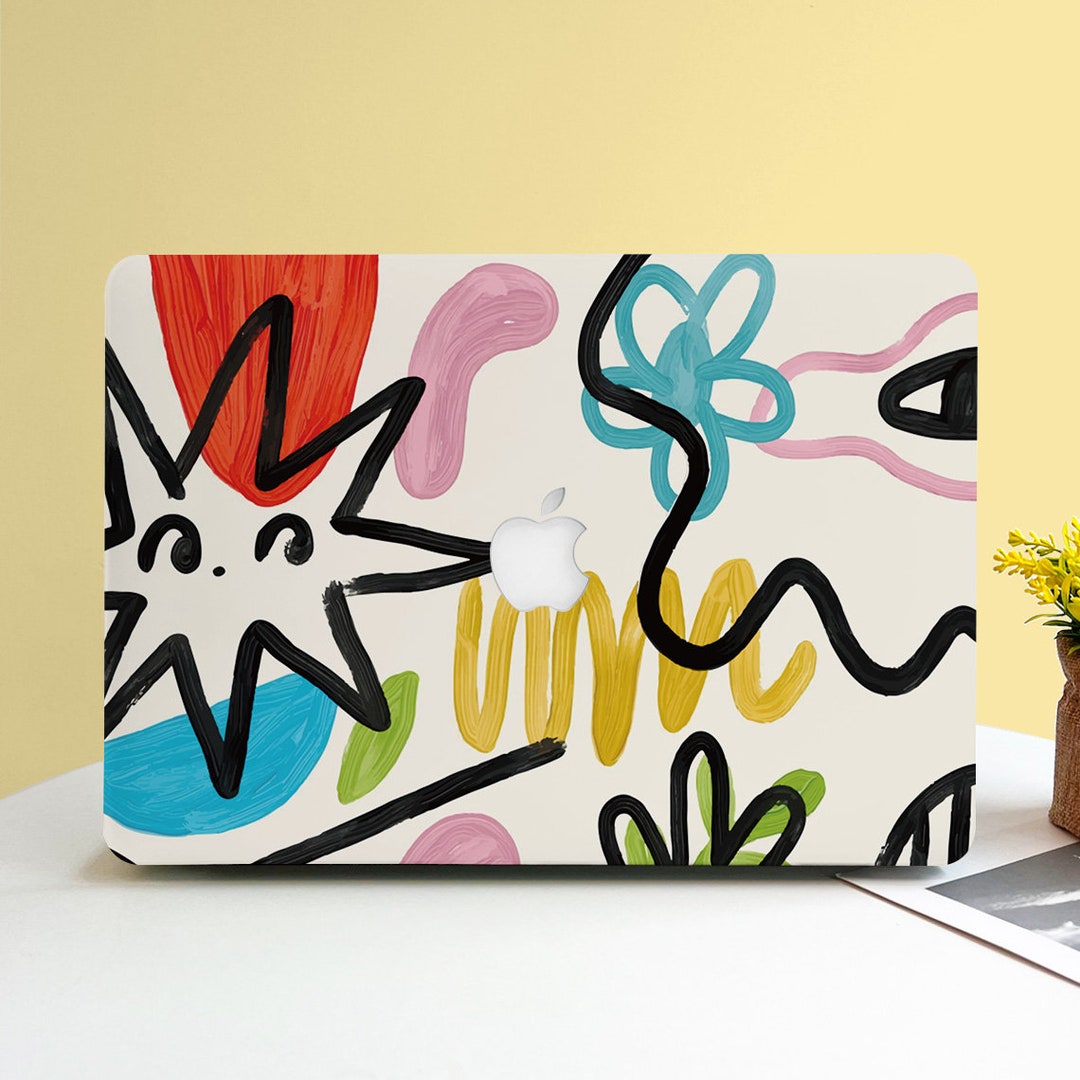Art Line Drawing MacBook Case MacBook Pro Hard Protective Case for MacBook Air 11/13 Pro 13/14