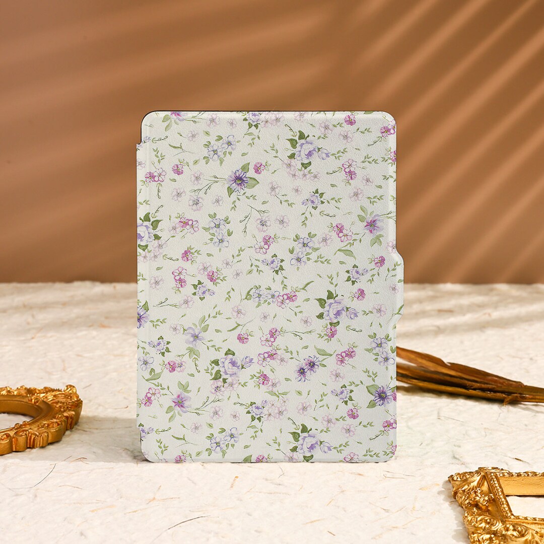 Purple Flowers Kindle Paperwhite Case Kindle Case Personalization
