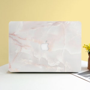 White Pink Marble Art MacBook Case MacBook Pro Hard Protective Case For MacBook Air 11/13 Pro 13/14/15/16 inch, MacBook Air 2020