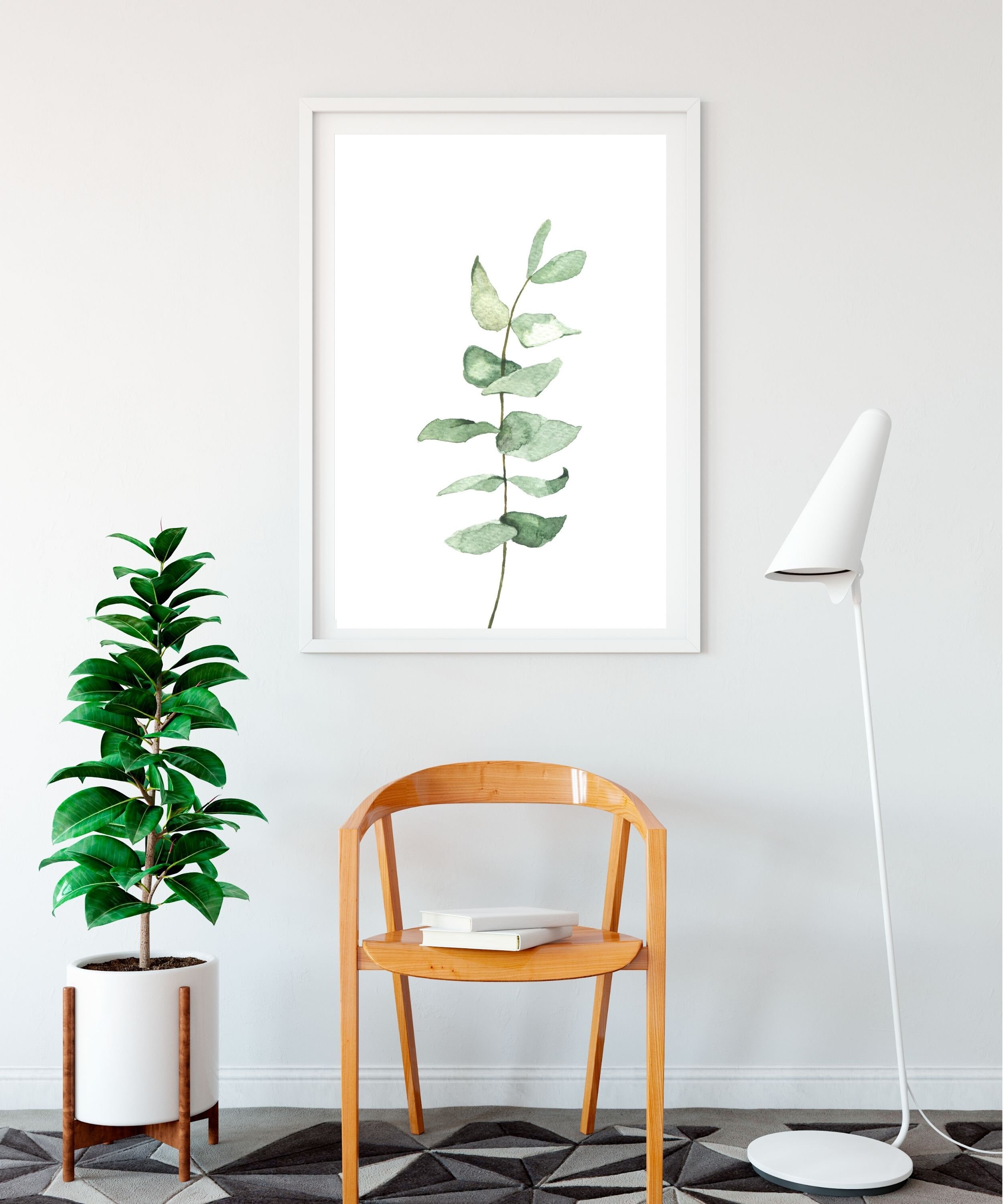 Eucalyptus wall decor leaf decor plant living room art | Etsy