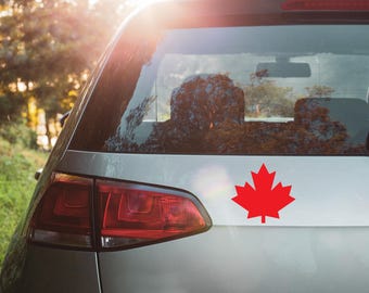 Maple Leaf Car Magnet: Weatherproof Canadian Pride Magnetic Decal
