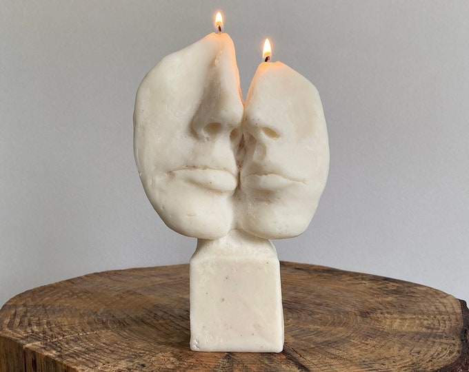 Decorative candle / Handcrafted from CLAY / Sculptural Candle / Soy Wax Candle / Scented Candle / Handmade candle / aesthetic candle