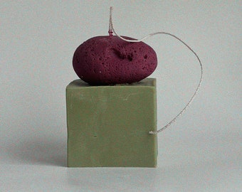 Handcrafted Soy Wax Stone Candle – Aesthetic Home Decor