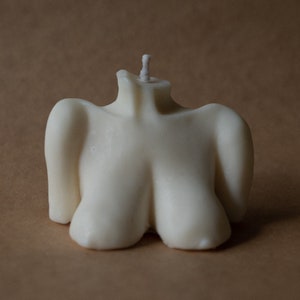 Woman Candle/Naked Woman Candle/Female Torso/Female Breast Candle/Female Figure/White Candle/Handmade Candle/Soy Wax Candle/ Vegan Friendly/