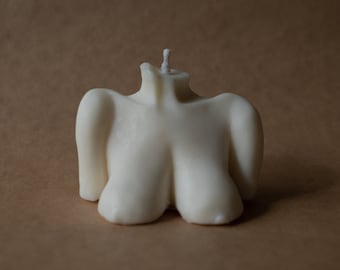 Woman Candle/Naked Woman Candle/Female Torso/Female Breast Candle/Female Figure/White Candle/Handmade Candle/Soy Wax Candle/ Vegan Friendly/