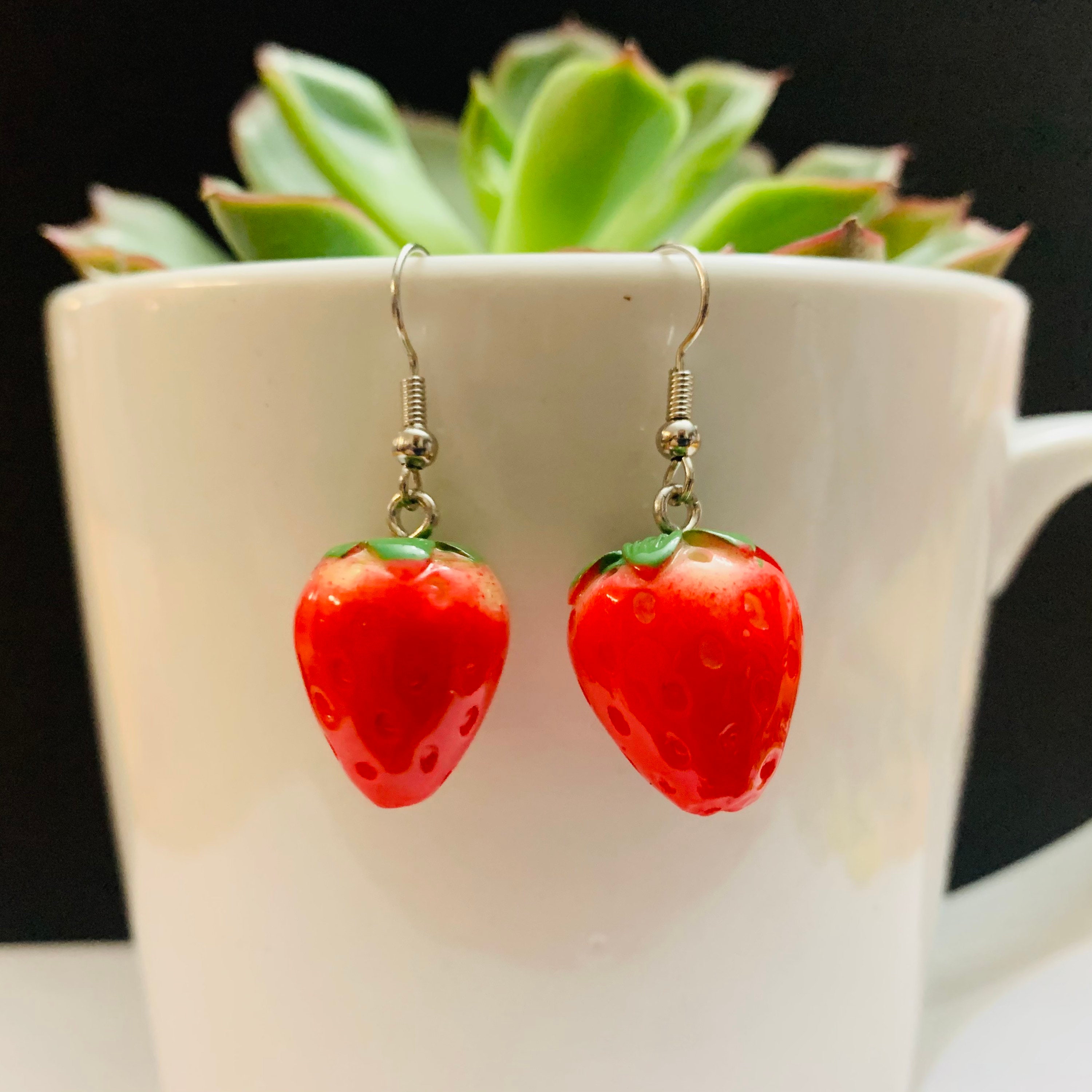 Fruit bundle dangle earrings. Etsy