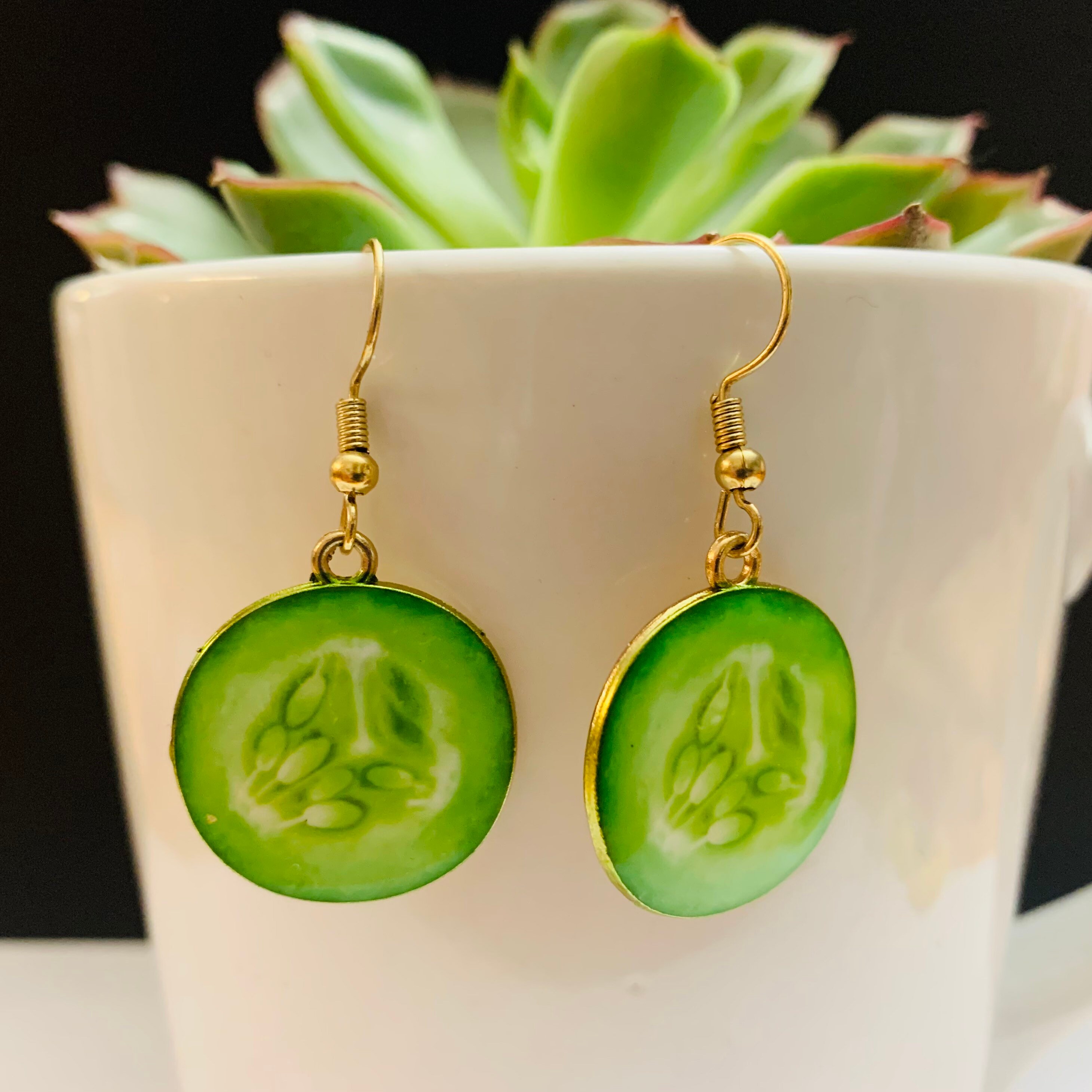 Fruit bundle dangle earrings. Etsy