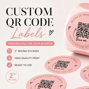 700 Custom Thermal Labels Per Roll | Personalised QR Code Stickers | Small Business Packaging Labels | BPA & BPS Free | Worldwide Shipping