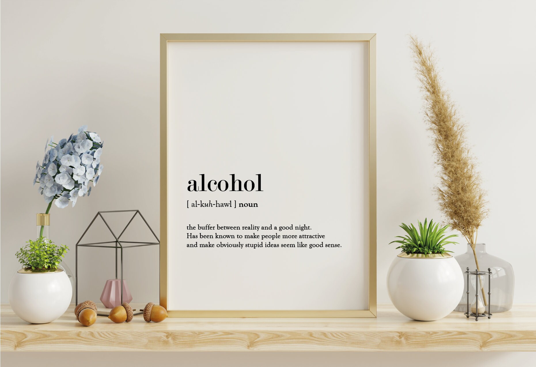 Alcohol Word Definition Poster Print Urban Dictionary Word | Etsy