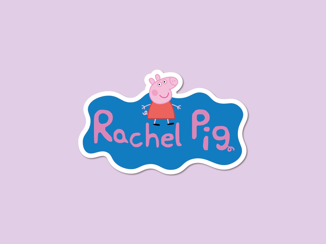 Peppa Pig Sticker, Personalised Peppa Pig Name, Pig, Daddy Pig
