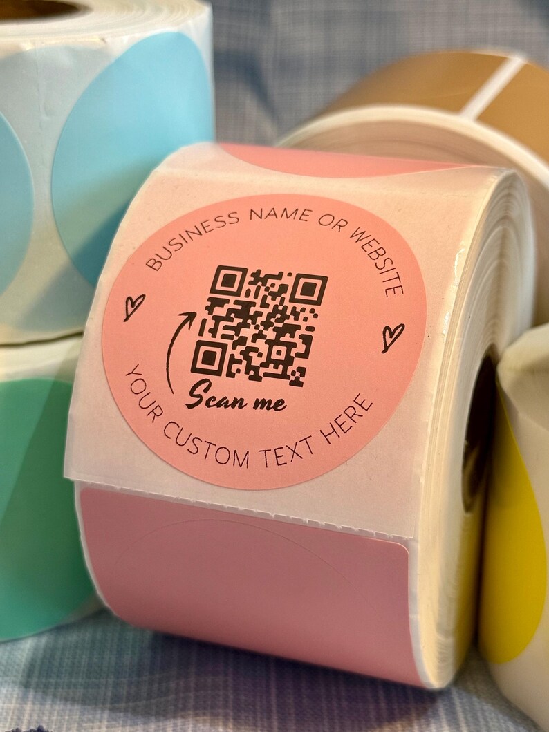Custom QR Code Stickers, Small Business Labels, Roll of 700,2x2inch - Etsy