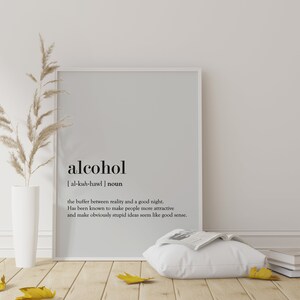 Alcohol Word Definition Poster Print Urban Dictionary Word - Etsy UK