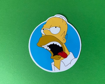 Homer Simpson Sticker, The Simpsons vinly stickers, Weatherproof sticker