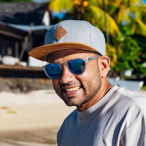 Snapback Cap Herren Hellgrau | Vatertagsgeschenk | Geschenk Mann | Geschenk für Papa | Baseball Cap