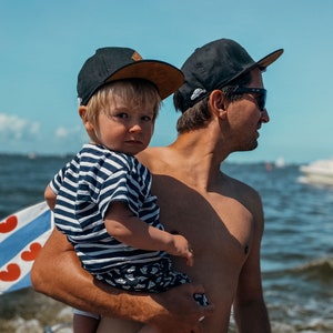 Father Son Hats Set Black — Father's Day gift from child — Father Son matching outfits — Father Son Cap — Dad gift