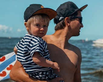 Regalo del Día del Padre | Regalos nacimiento | El mejor regalo para papá | Anunciar embarazo | Gorra Padre Hijo | Juego de 2 gorras de socio | Negro