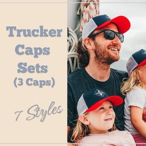 Family Trucker Caps — Vatertagsgeschenk Kinder — Familien Partnerlook — Familien Outfit — Papa Mama Kind — Geschenk frische Eltern