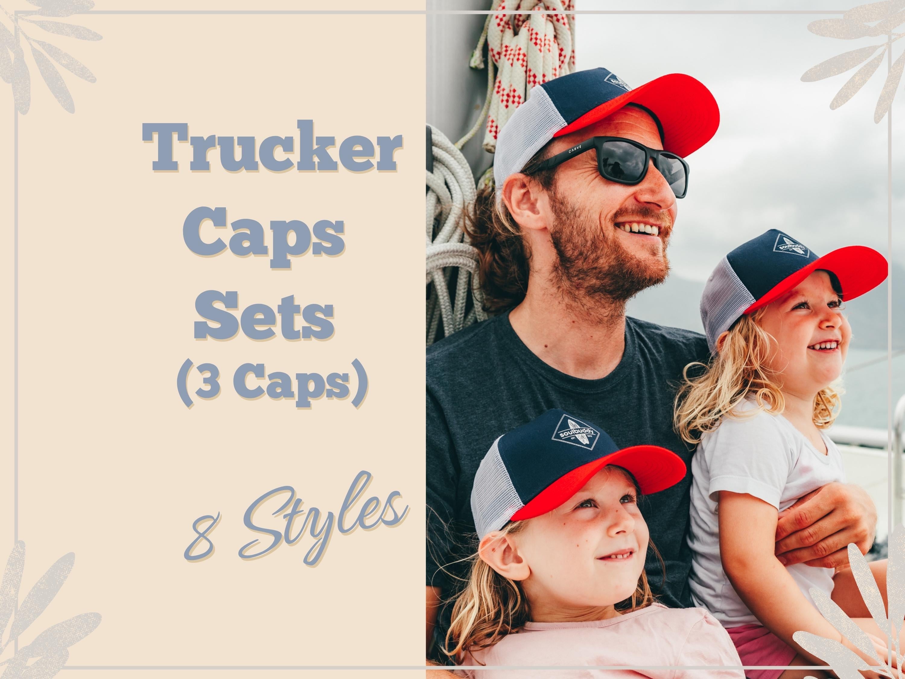 Soulbuddy Snapback Cap für Kinder, Kinder Cap, Cappy für Jungen Mädchen, Kinder Mütze (Minimalisches Design, Für Kita, Kindergarten & Schule) 3 Kids Größen verfügbar