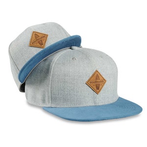 Cadeau de la fête des Pères Cadeaux de naissance Cadeau papa Annoncer une grossesse Casquette Père Fils Casquettes partenaires Ensemble de 2 Gris-bleu image 2