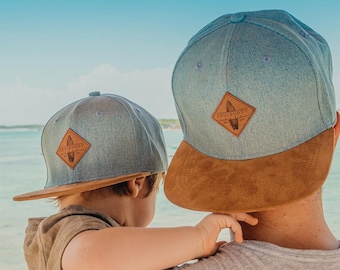 Partner look caps set van 2, Vaderdag cadeau, vader cadeau, Vaderdag cadeau, partner look vader zoon, cadeau eerste Vaderdag
