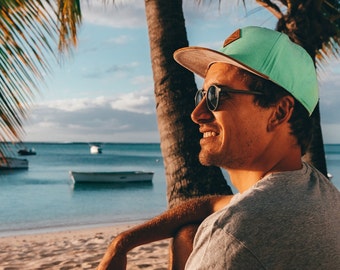 Boné Snapback Masculino, Verde Menta | Presente para Homens | Ideia de Presente para Homens | Boné de Verão | Boné de Beisebol