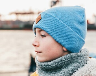 Family Beanie Set Light Blue Melange – Partner Look Family