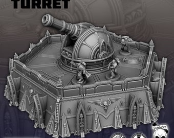Defense Turret Plasma Battle cannon | 28mm Scale Terrain Scenery | Forbidden Prints