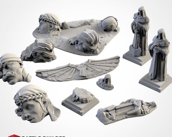 Gothic Statue Hawk Eagle Imperial Ruins | 28mm Terrain Scenery | Txarli BBT