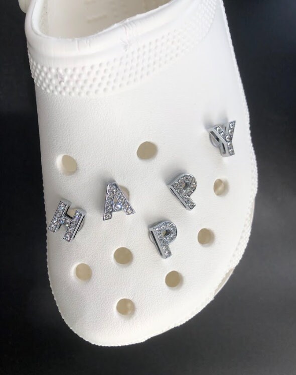 Personalized Letter Shoe Charms for Crocs / Rhinestone Croc Etsy