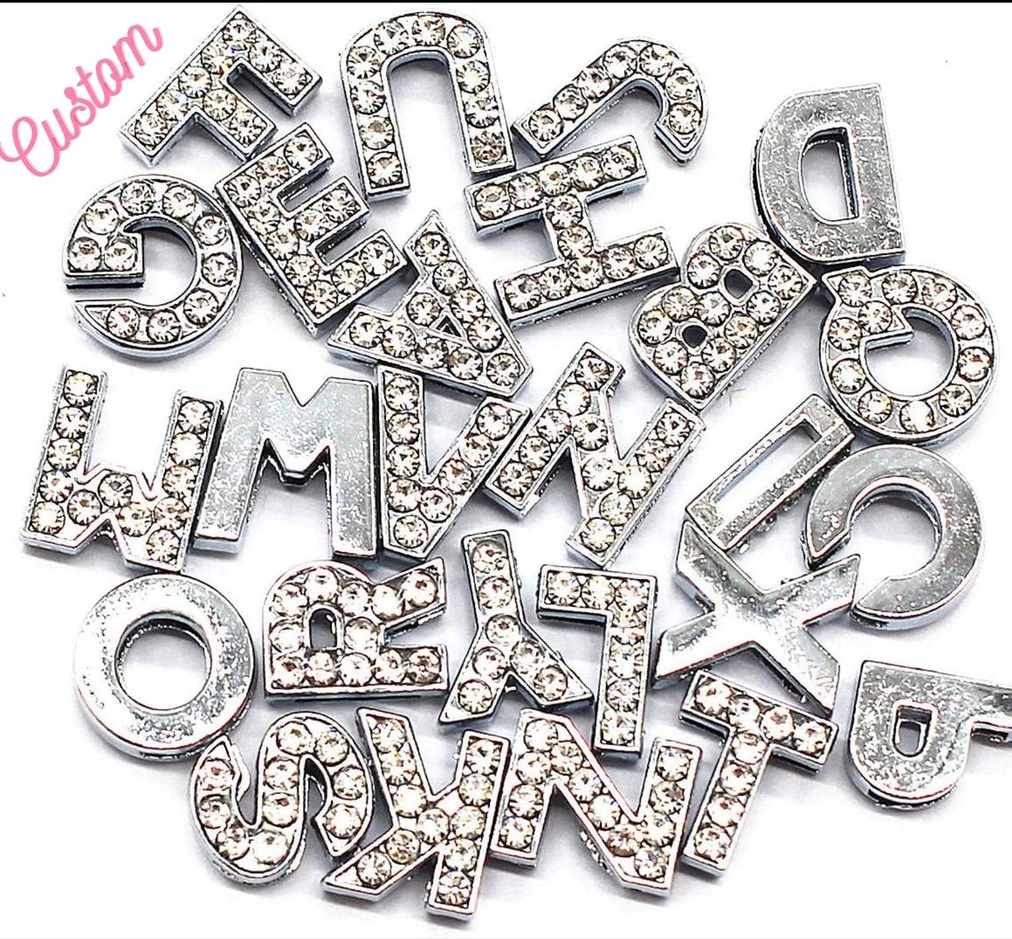 Personalized Letter Shoe Charms for crocs / Rhinestone Croc Etsy