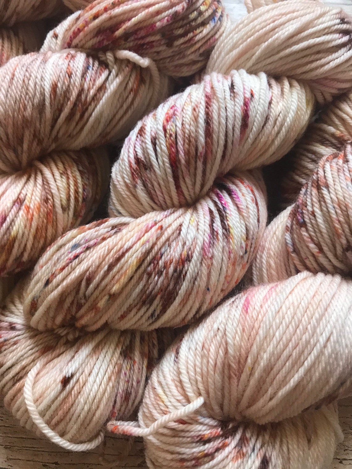 DK Hand Dyed Yarn UK Whisper Apricot Beige Brown Pink Etsy