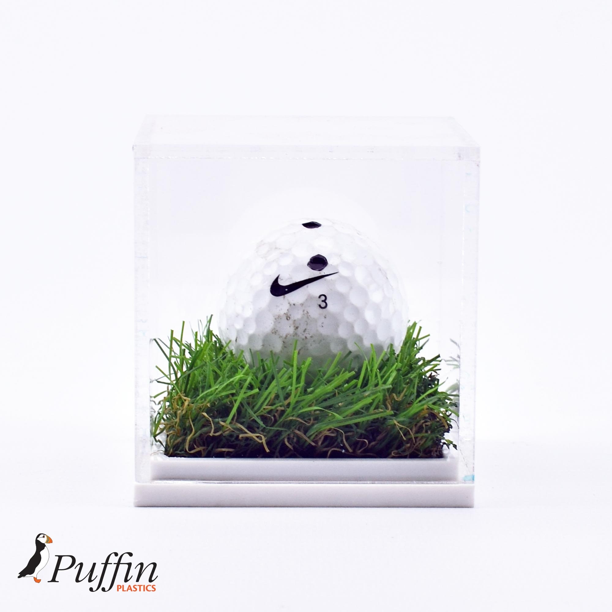 Golf Ball Display Case With Grass Base Etsy UK