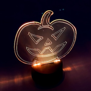 Pumpkin Head Halloween LED Mirror Light