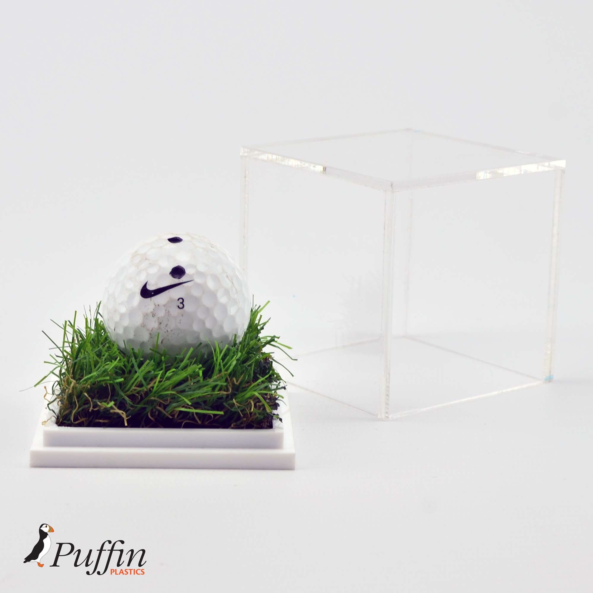 Golf Ball Display Case With Grass Base Etsy UK