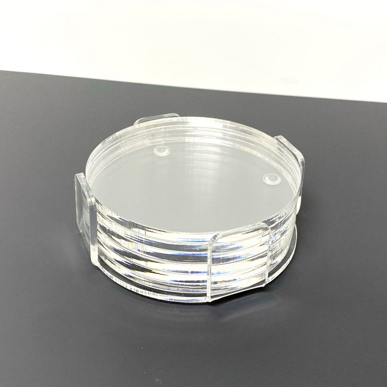 Clear Coasters 6 Pack - Etsy UK