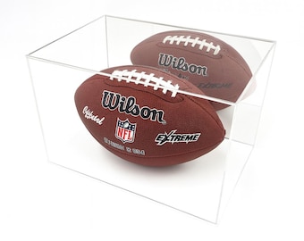 American Football Display Case With Mirror Backing