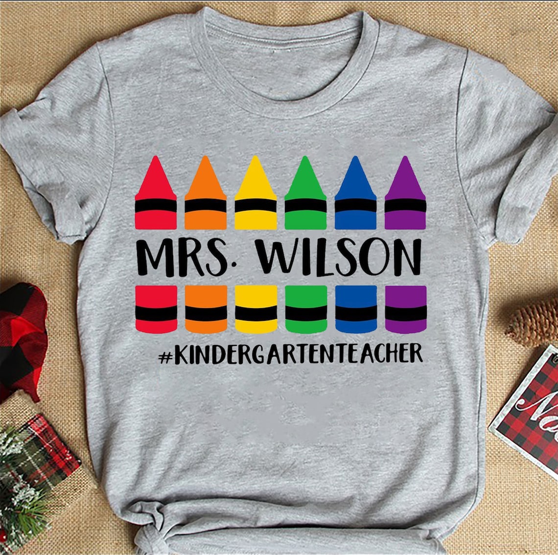 Kindergarten Teacher Crayons Shirt Funny Teacher Shirt | Etsy