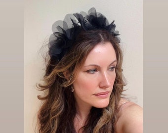 Vintage Whittall Shon Black and Gold Fascinator US One Size  display picture 3