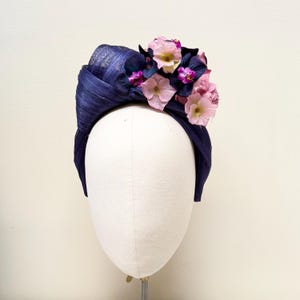 Silk Abaca Knot Fascinator Headband, Floral Headpiece
